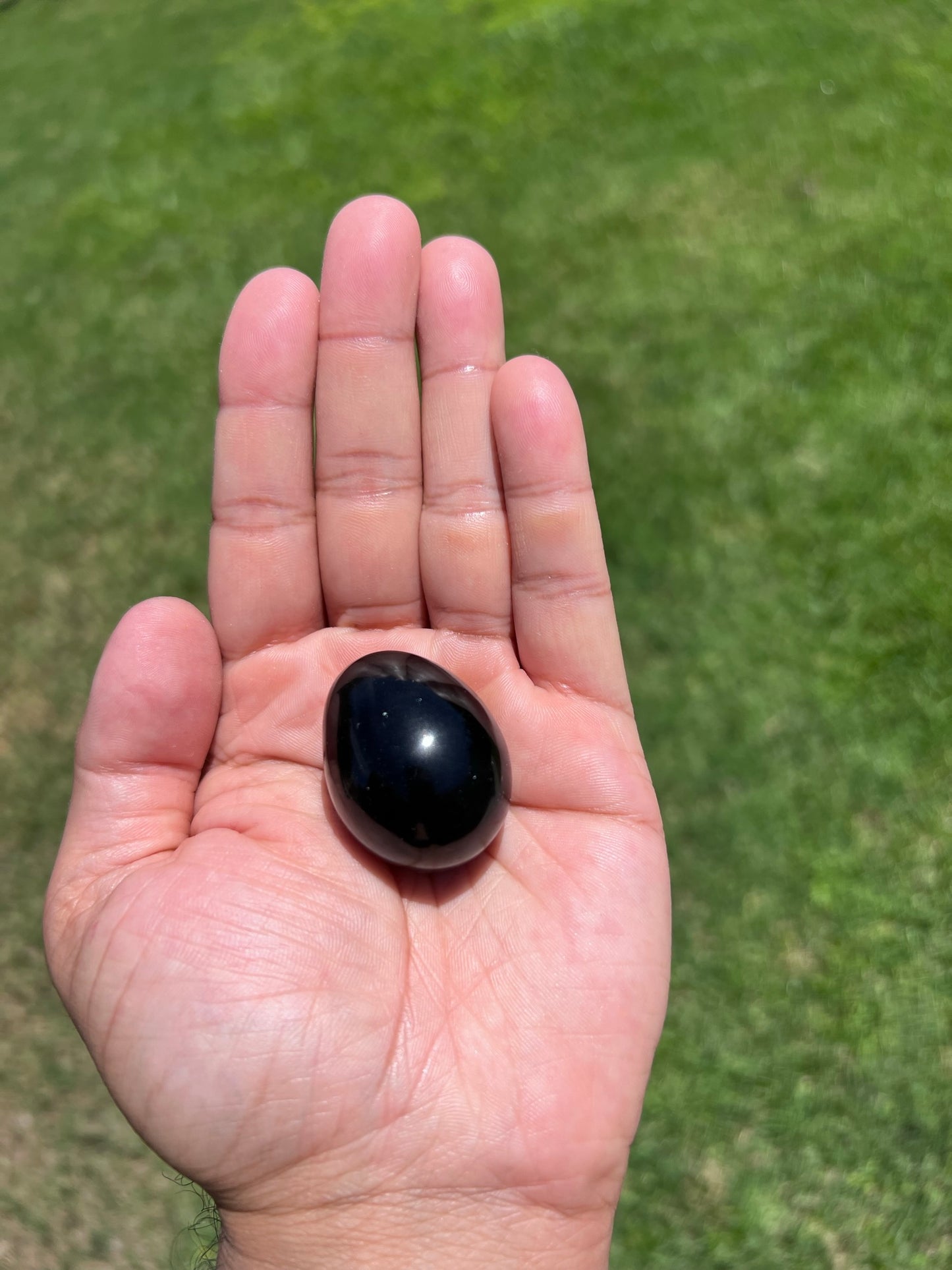 Brazilian Black Chalcedony Egg Crystals