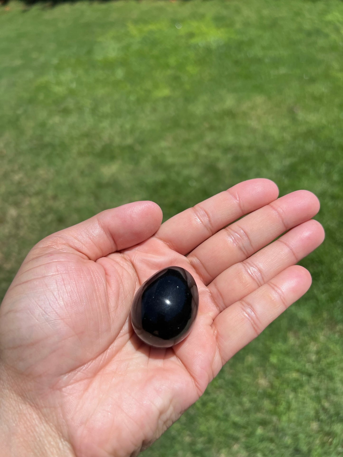 Brazilian Black Chalcedony Egg Crystals