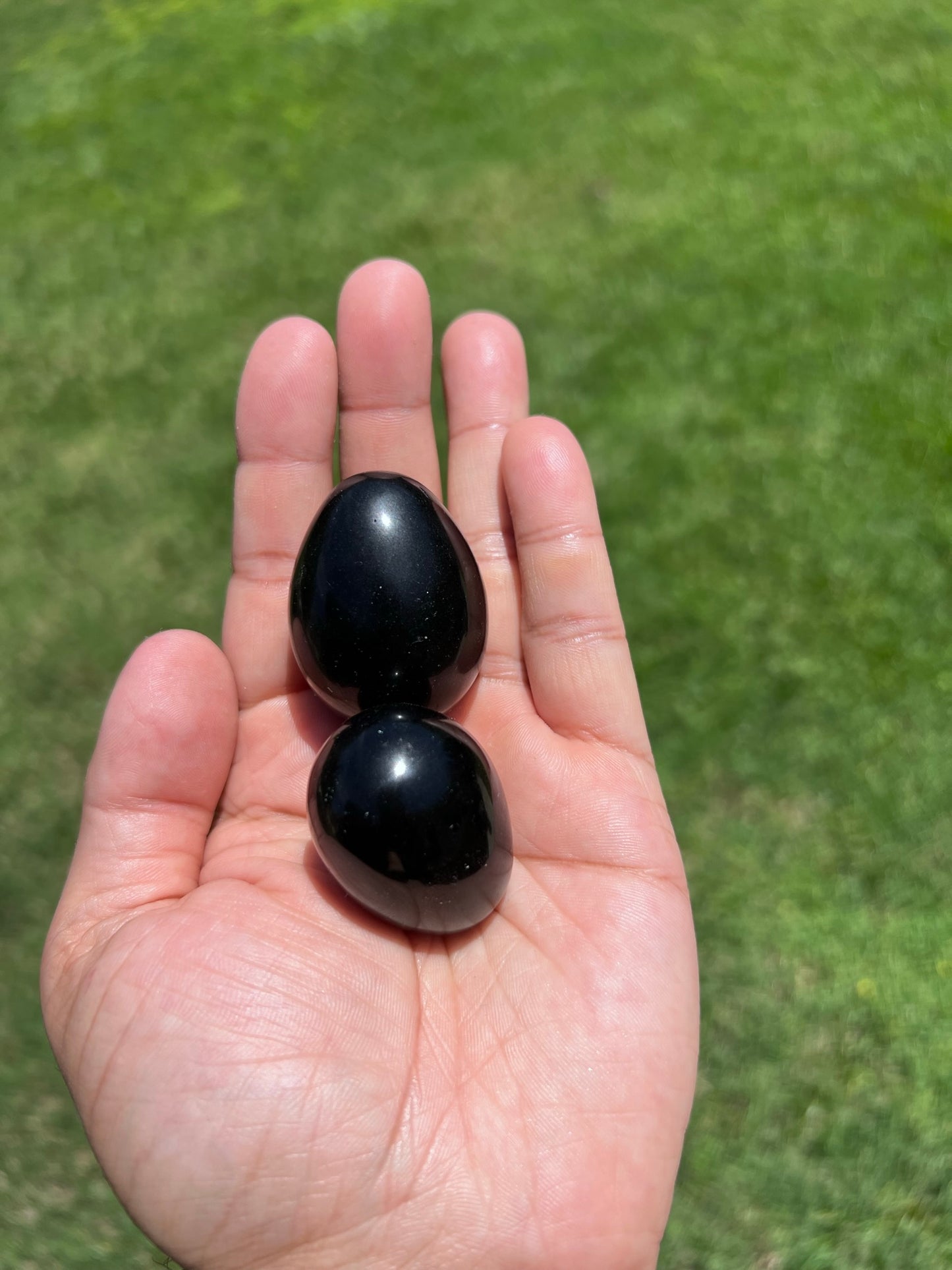 Brazilian Black Chalcedony Egg Crystals