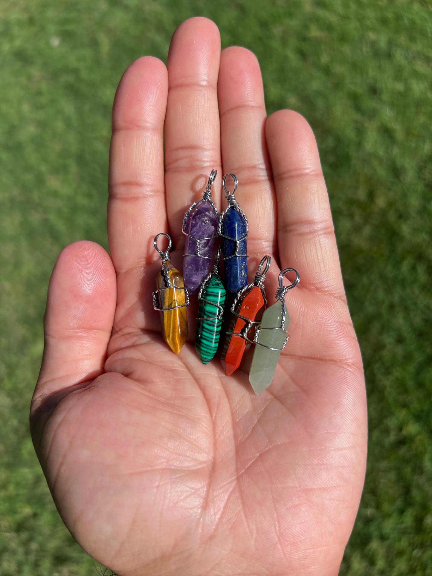 Small Hexagonal Crystal Pendants