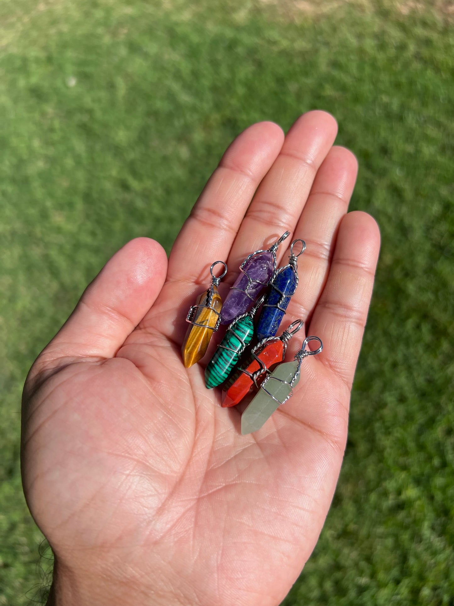 Small Hexagonal Crystal Pendants