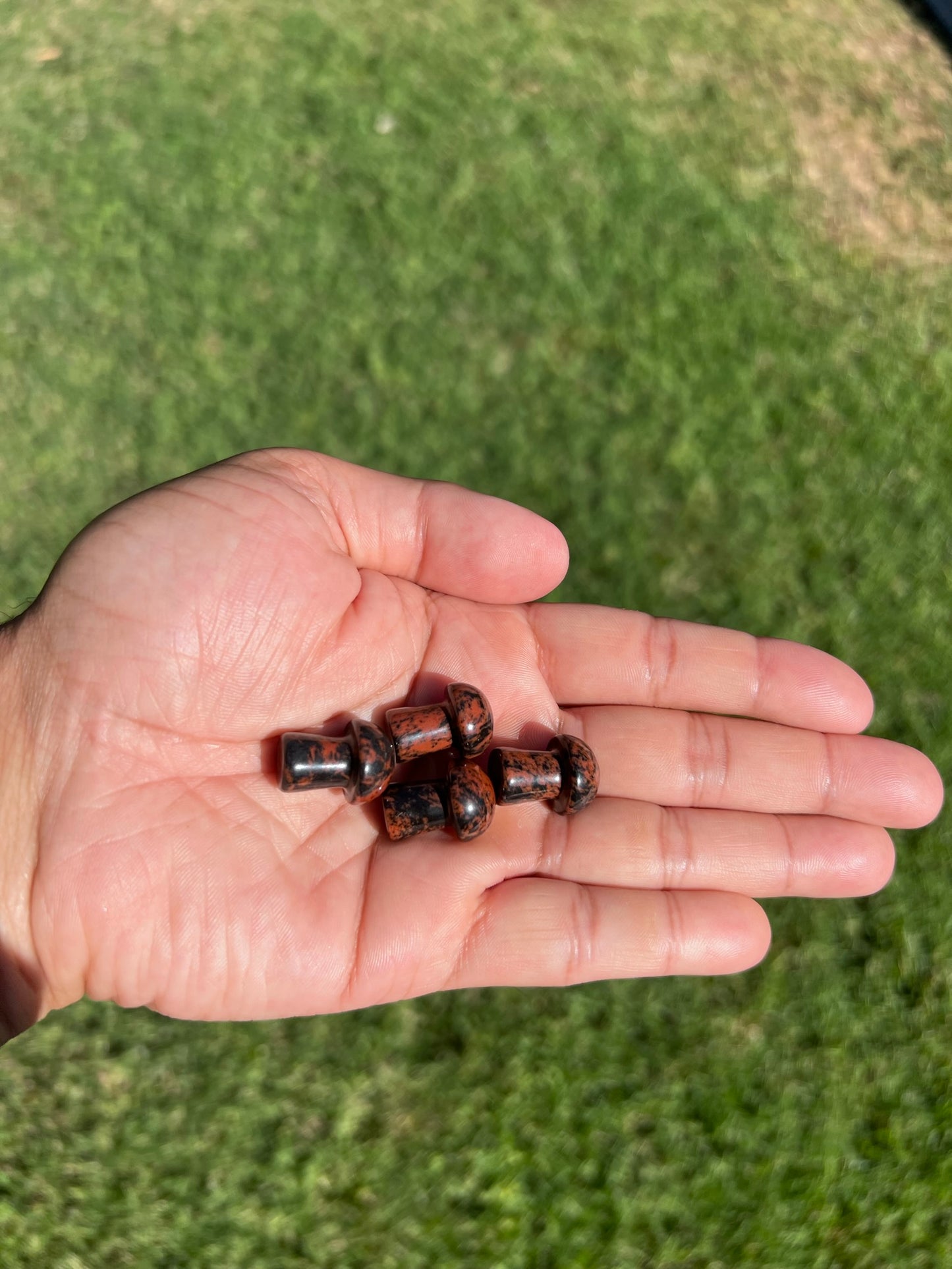 Discover Inner Strength with a Mahogany Obsidian Mini Mushroom from Mexico š