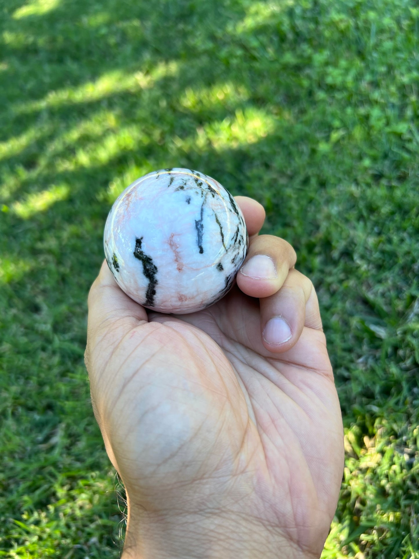 š Embrace Joyful Confidence with a Pink Zebra Jasper Sphere! š
