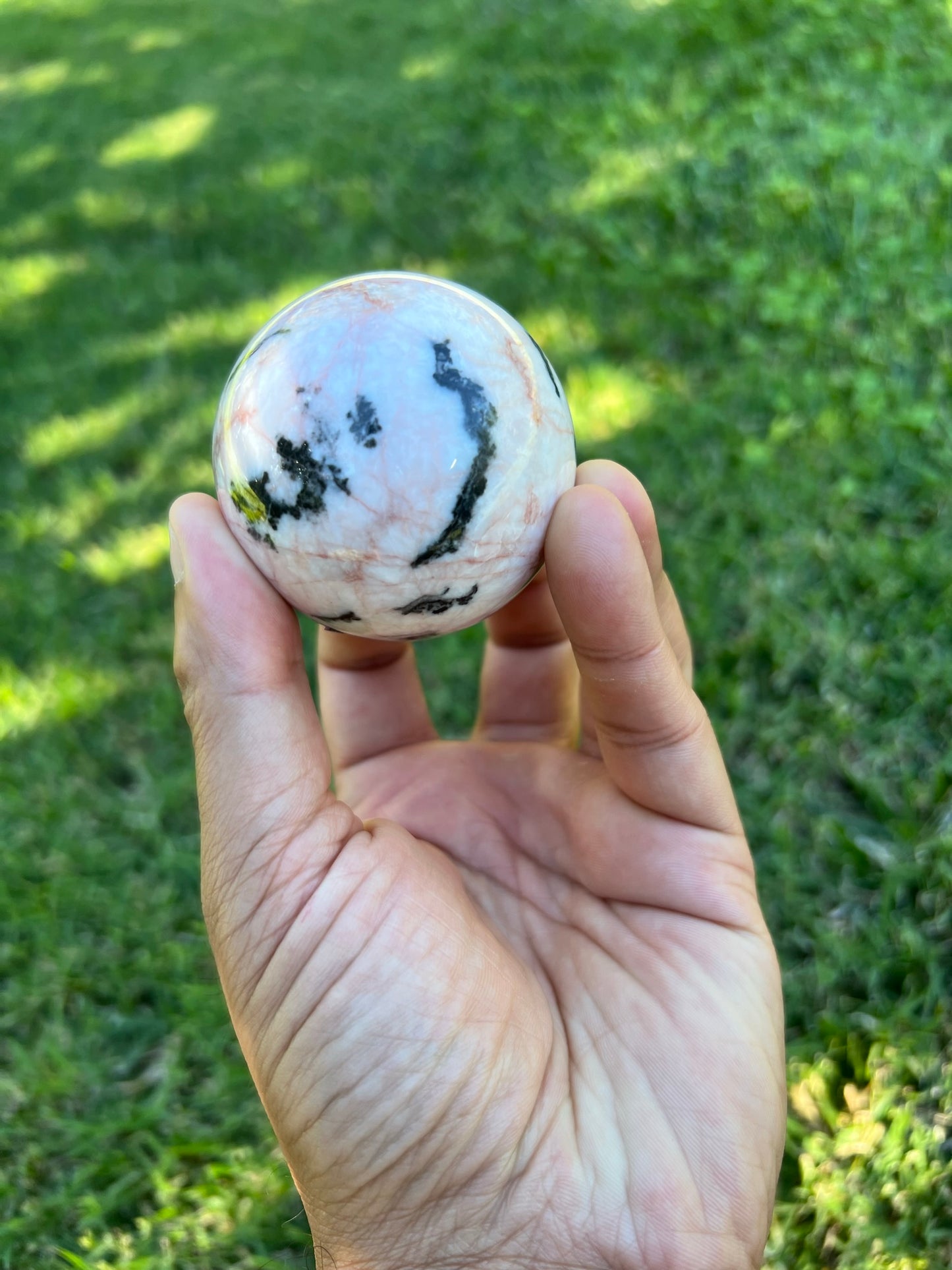 š Embrace Joyful Confidence with a Pink Zebra Jasper Sphere! š