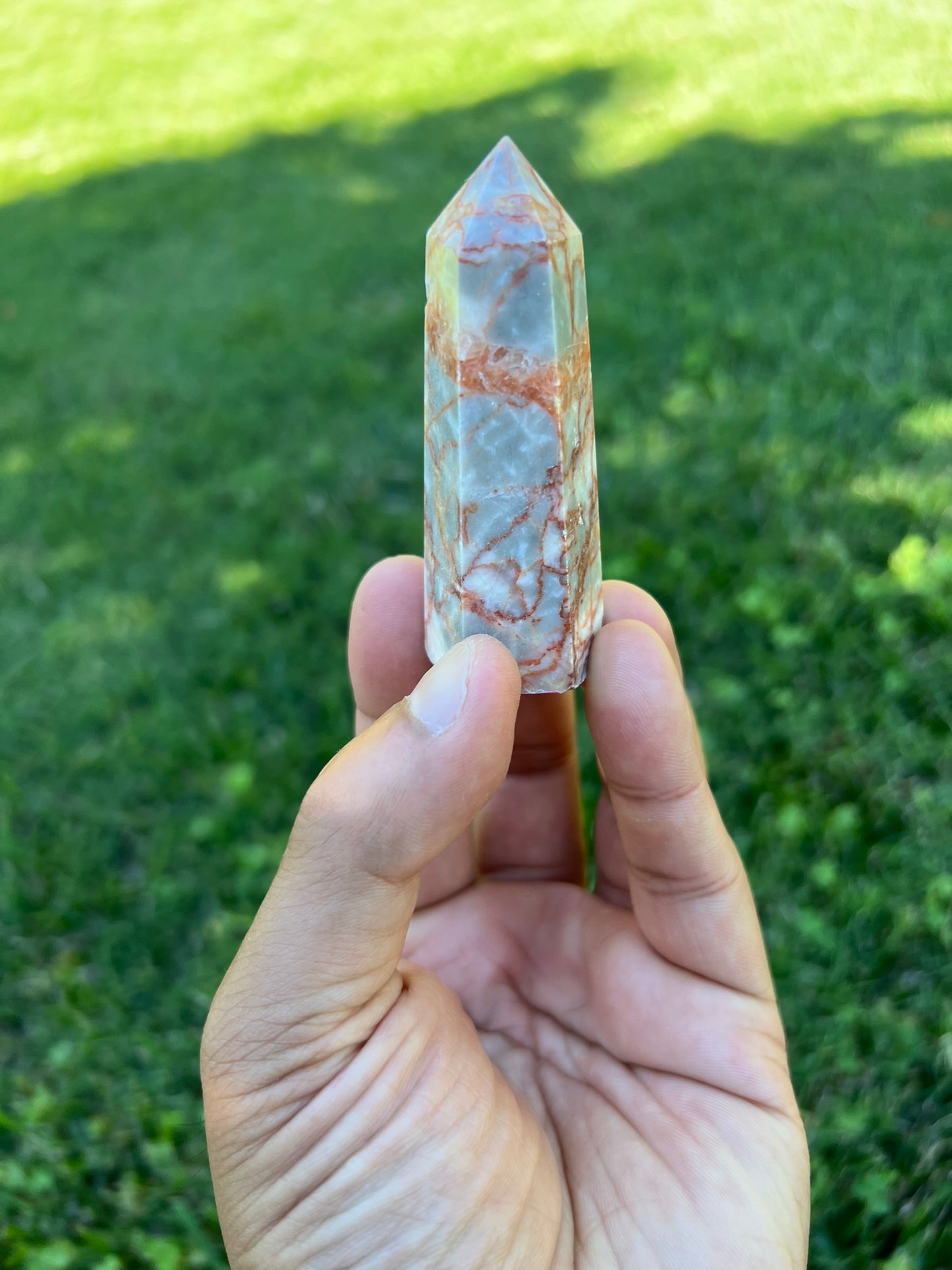 ā¤ļøāš„ Ignite Your Passion with a Red Vein Jasper Tower! ā¤ļøāš„