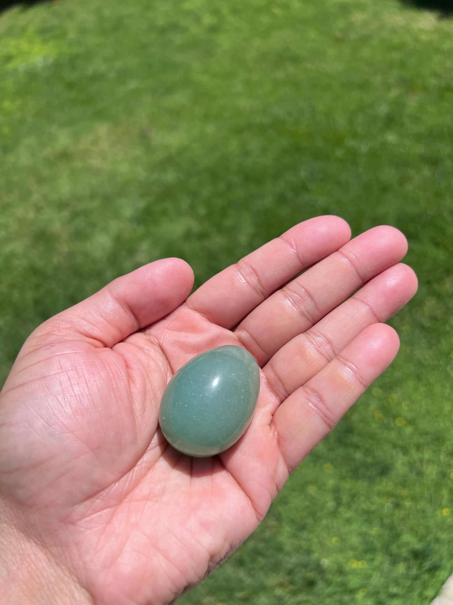 Brazilian Green Chalcedony Egg Crystals