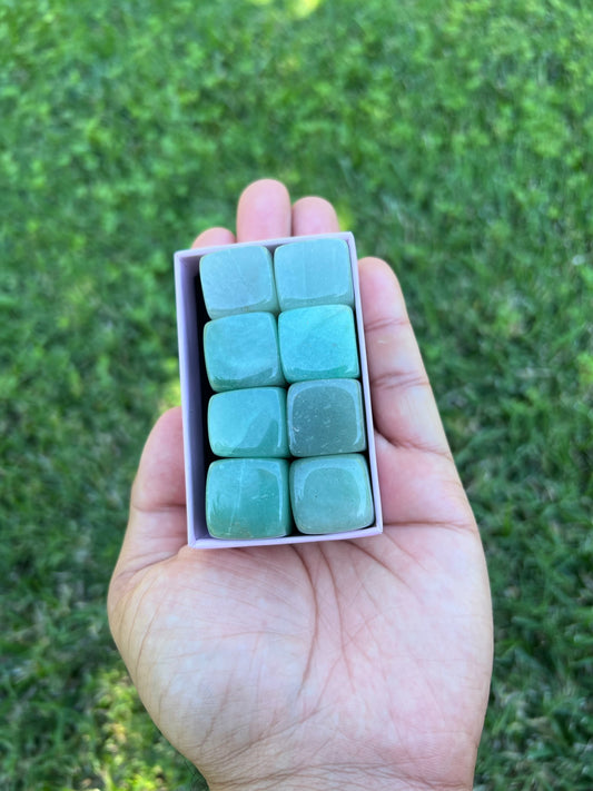 Aventurine Natural Tumble Stones Mini Cube Gift Set