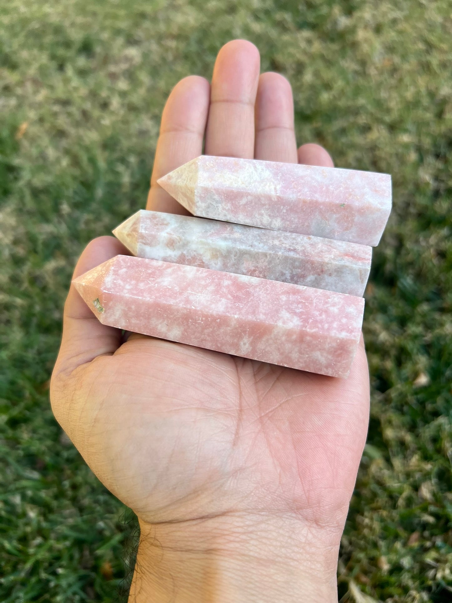 Pink Rose Quartz Obelisk Crystal Tower - Attract Love & Harmony
