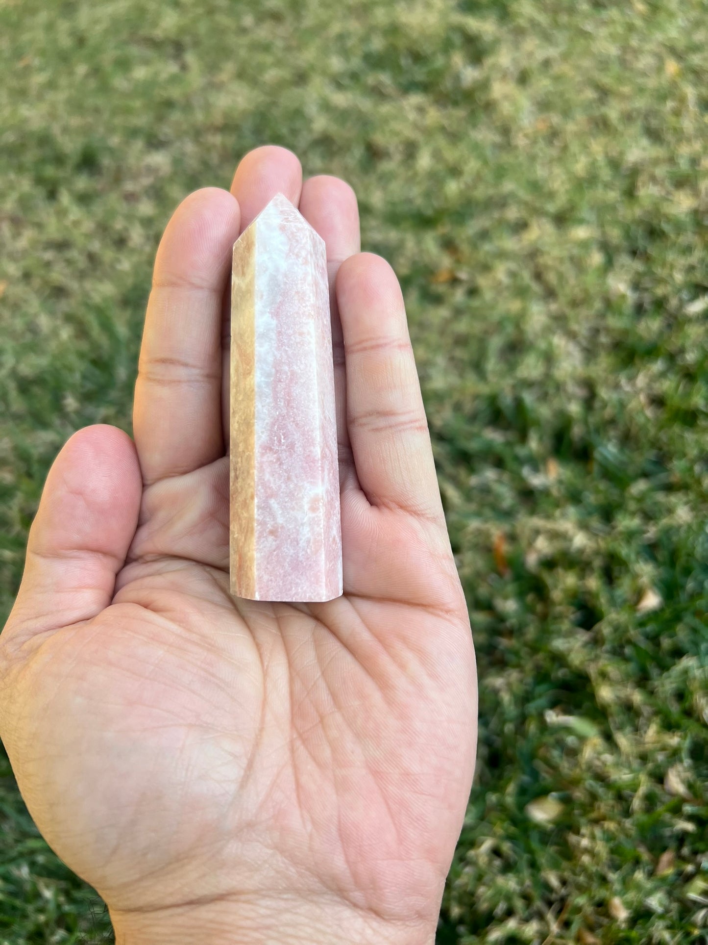 Pink Rose Quartz Obelisk Crystal Tower - Attract Love & Harmony
