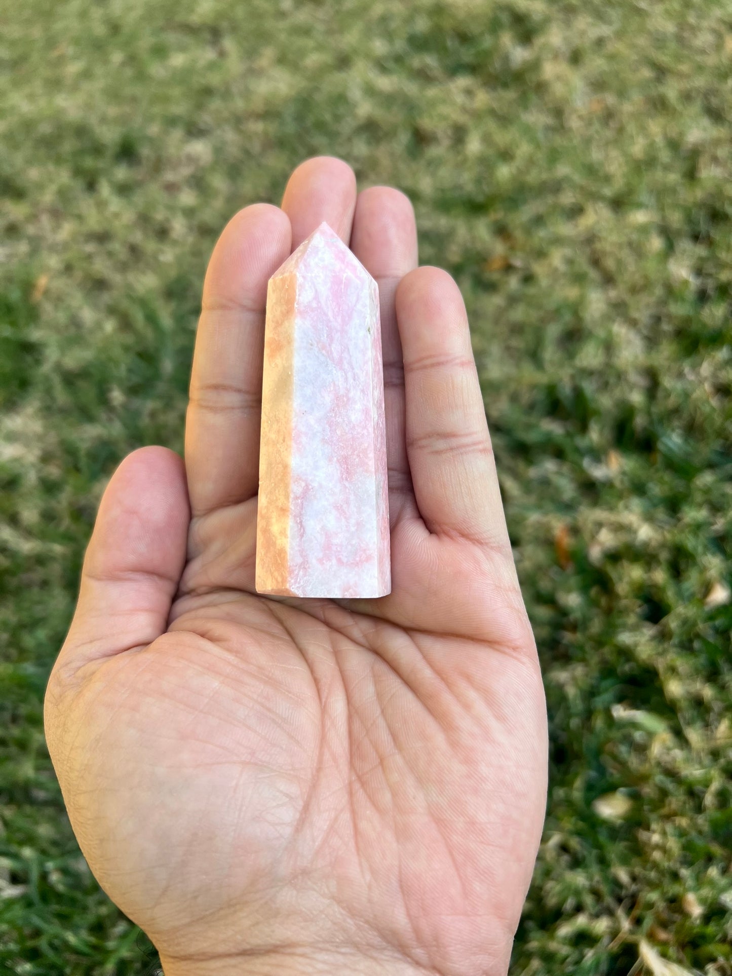 Pink Rose Quartz Obelisk Crystal Tower - Attract Love & Harmony