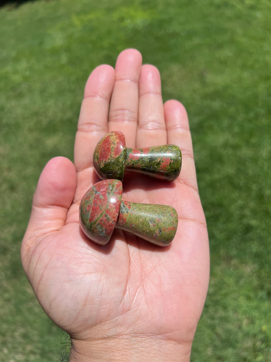 💚 Unakite Mushroom Crystal - Embrace Growth &amp; Balance 💚